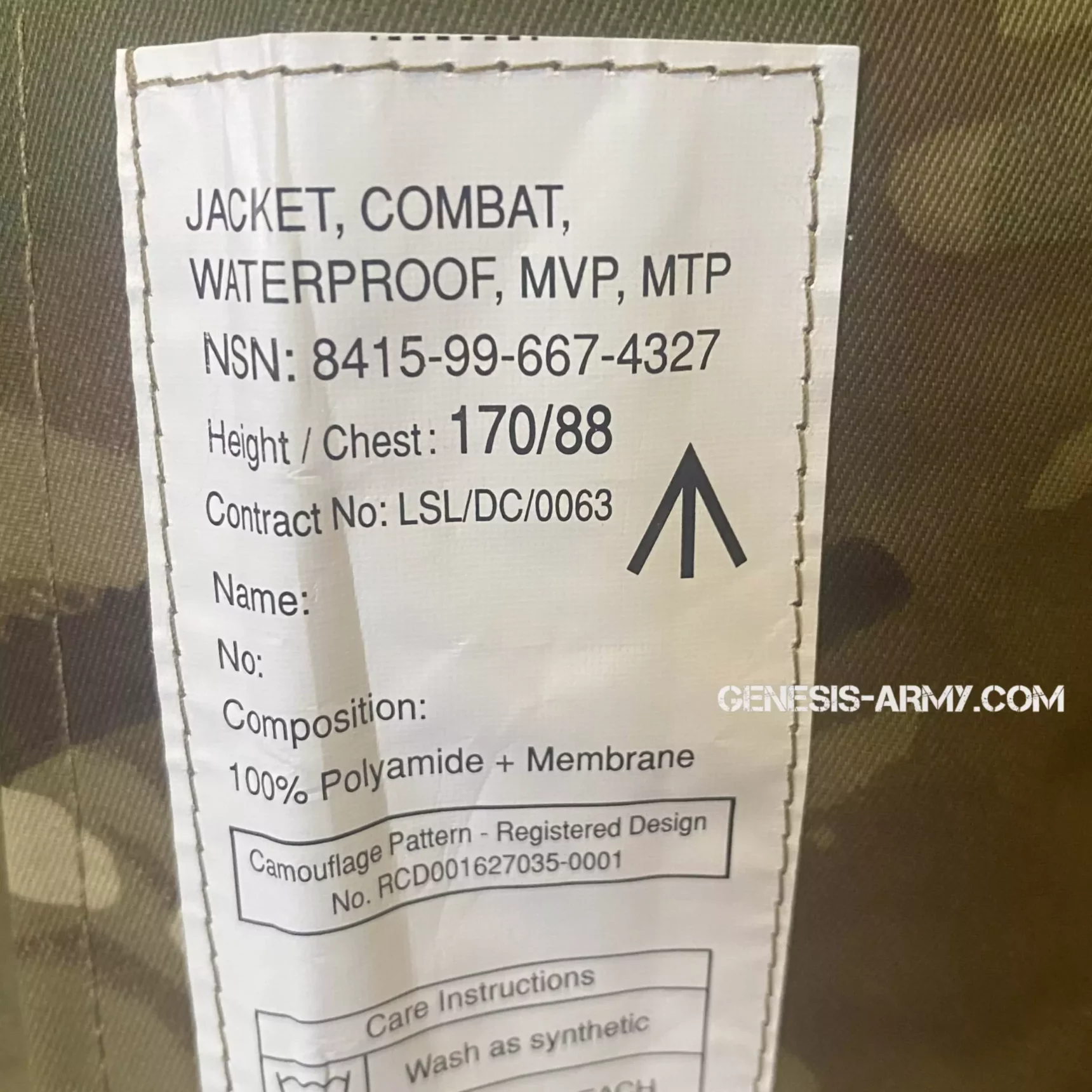 Куртка британської армії мембрана Парка водонепроникна Heavyweight Waterproof Combat Jacket MVP MTP ecwcs level 6